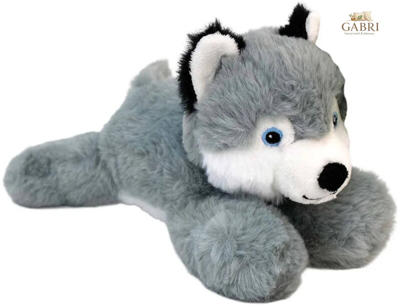 PLYŠ Pes Husky ležící 23cm Eco-line *PLYŠOVÉ HRAČKY*