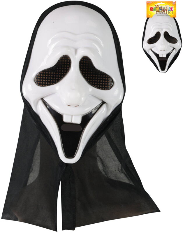 KARNEVAL Maska duch s šátkem *KARNEVALOVÝ DOPLNĚK*