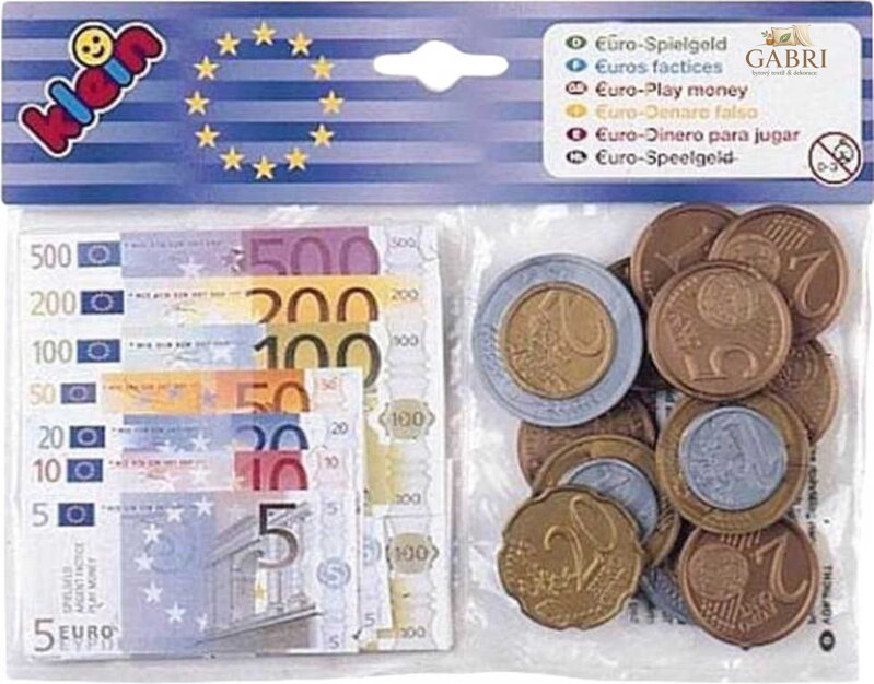 KLEIN Set Euro mince a bankovky dětské EUR peníze v sáčku