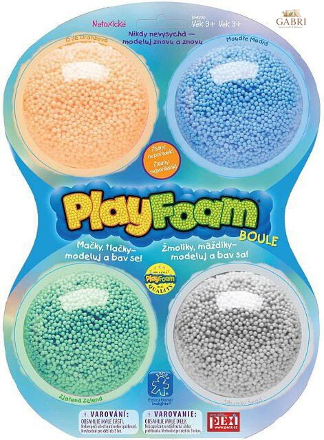 PlayFoam pěnová kuličková modelína boule set 4 barvy klučičí