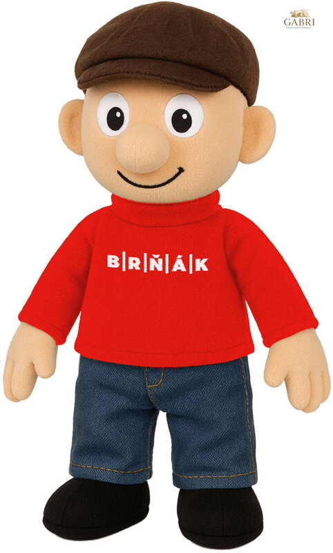 PLYŠ Panáček Brňák 32cm mluvící hantecem na baterie Zvuk CZ