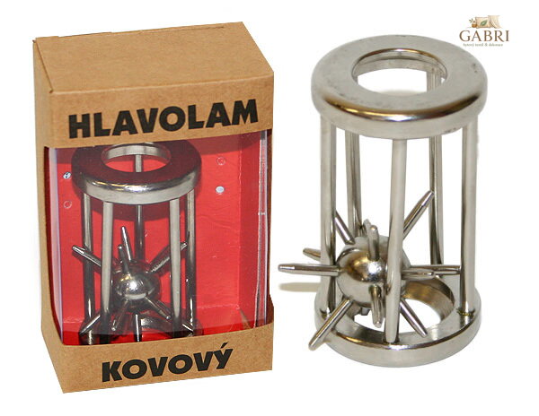 Hra hlavolam Ježek v kleci kovový v krabičce