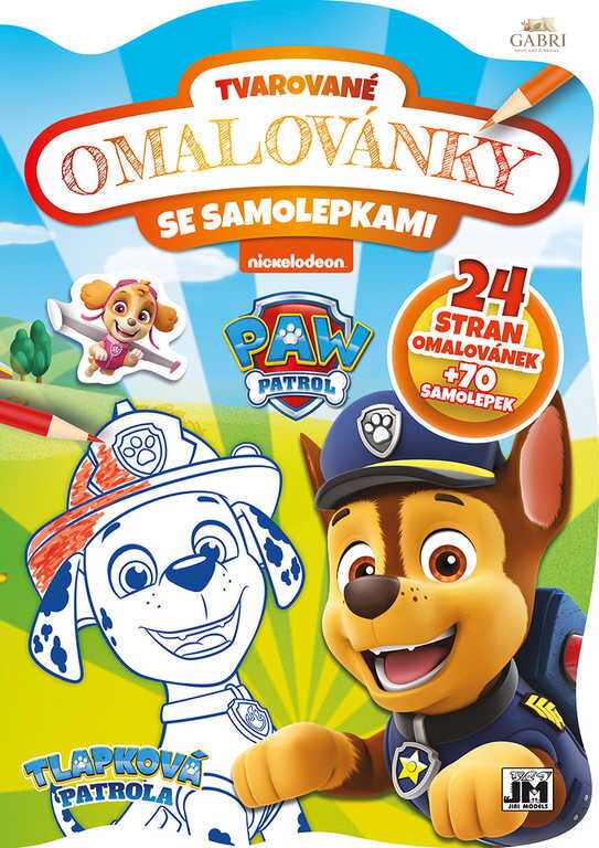 JIRI MODELS Omalovánky tvarované + samolepky II. Tlapková Patrola