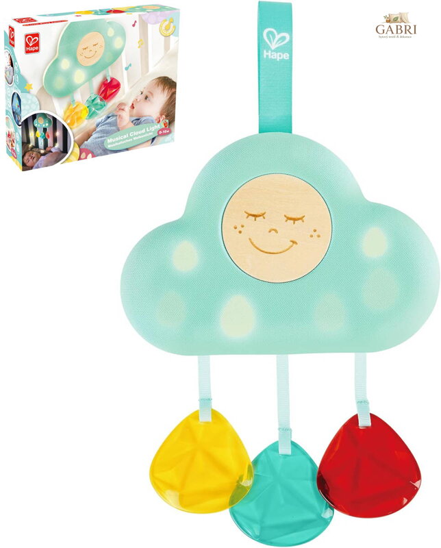 HAPE Baby světýlko hudební mráček pro miminko na baterie Světlo Zvuk
