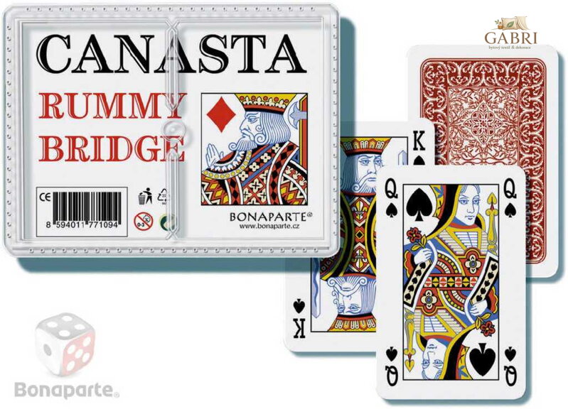 BONAPARTE Hra karty Canasta v plastové krabičce *SPOLEČENSKÉ HRY*