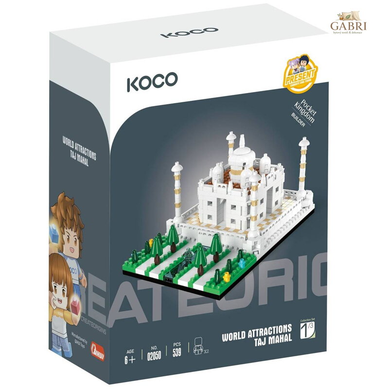 KOCO Stavebnice mini Tádž Mahal 539 dílků + 2 figurky plast v krabici