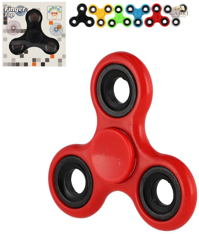 Spinner Finger Top fidget antistresový kov/plast 6 barev v krabičce