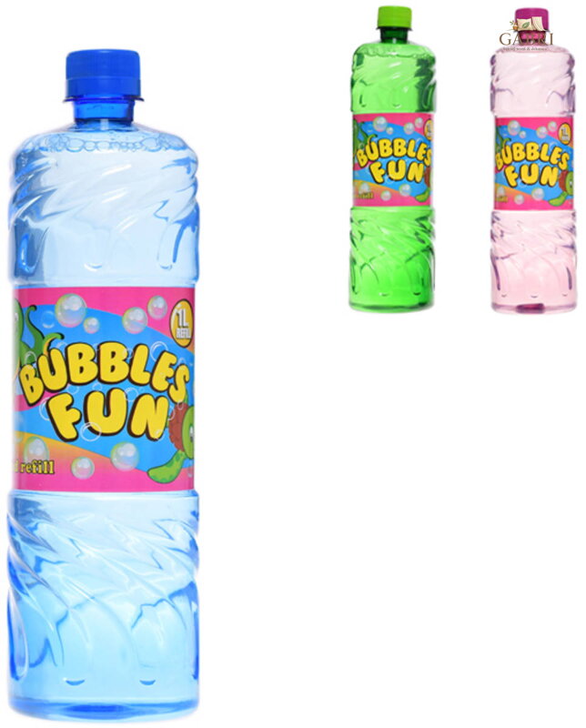 Náplň náhradní do bublifuku 1 litr v plastové láhvi 3 barvy
