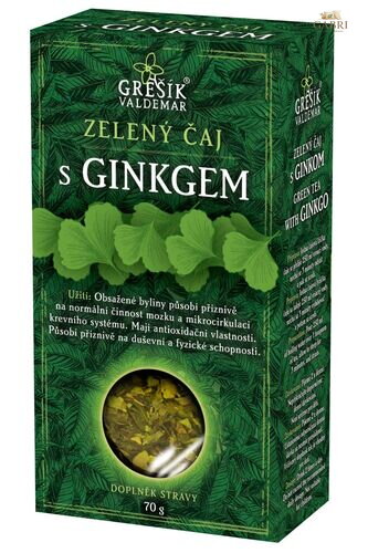 Zel. čaj s ginkgem z.č. 70 g krab. GREŠÍK Čaje 4 světadílů - Z