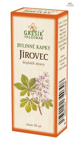 Jírovec kapky 50 ml GREŠÍK-Z-40% líh, Bylinné kapky