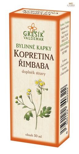 Kopretina řimbaba kapky 50 ml GREŠÍK-Z-40% líh, Bylinné kapky