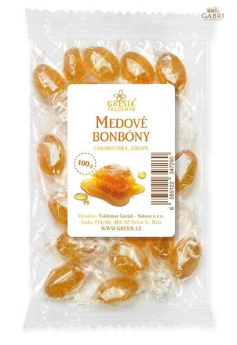 Medové bonbóny 100 g GREŠÍK