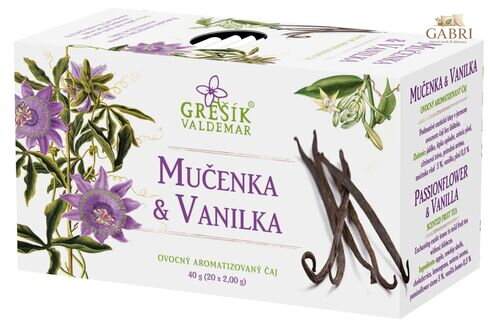 Mučenka & Vanilka 20 n.s. přebal GREŠÍK Ovocný čaj