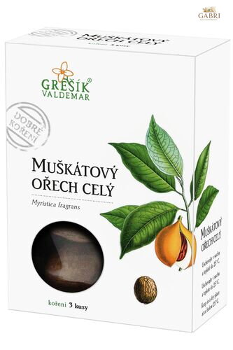 Muškátový ořech celý 3 ks GREŠÍK Dobré koření