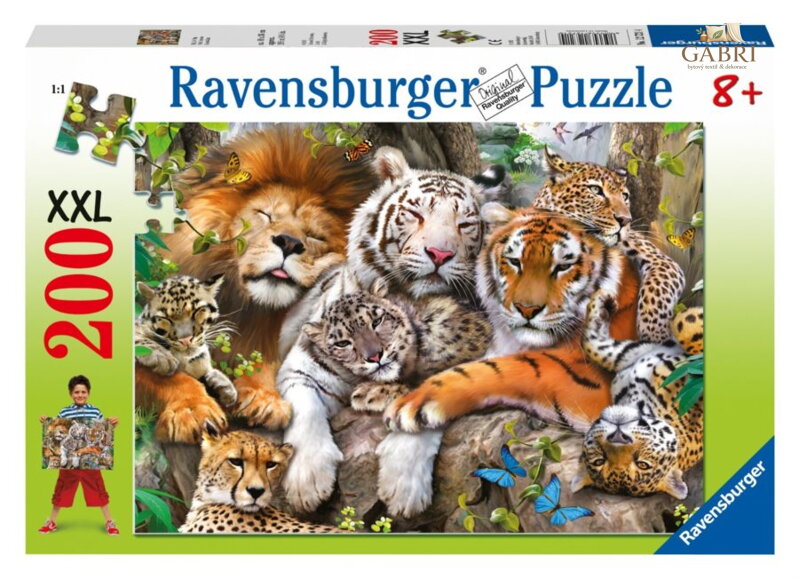 RAVENSBURGER Puzzle Kočičí zdřímnutí XXL 200 dílků