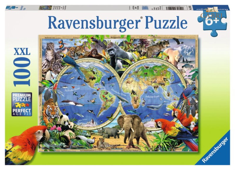 RAVENSBURGER Puzzle Svět divokých zvířat XXL 100 dílků