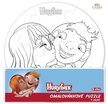 EFKO Namaluj si sám puzzle Hurvínek - kruh 9 dílků