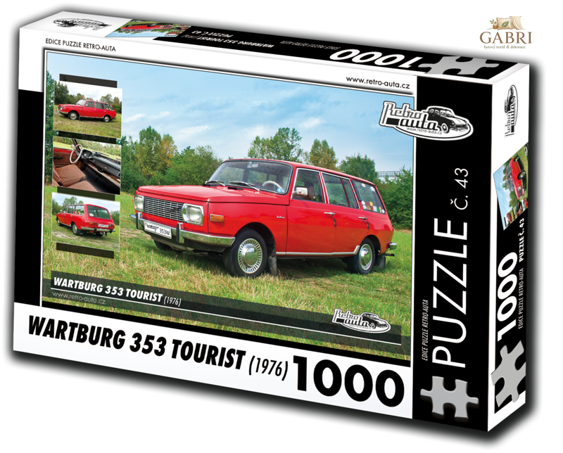 RETRO-AUTA Puzzle č. 43 Wartburg 353 Tourist (1976) 1000 dílků