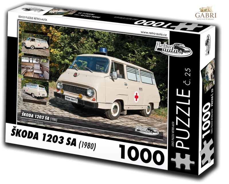 RETRO-AUTA Puzzle č. 25 Škoda 1203 SA (1980) 1000 dílků