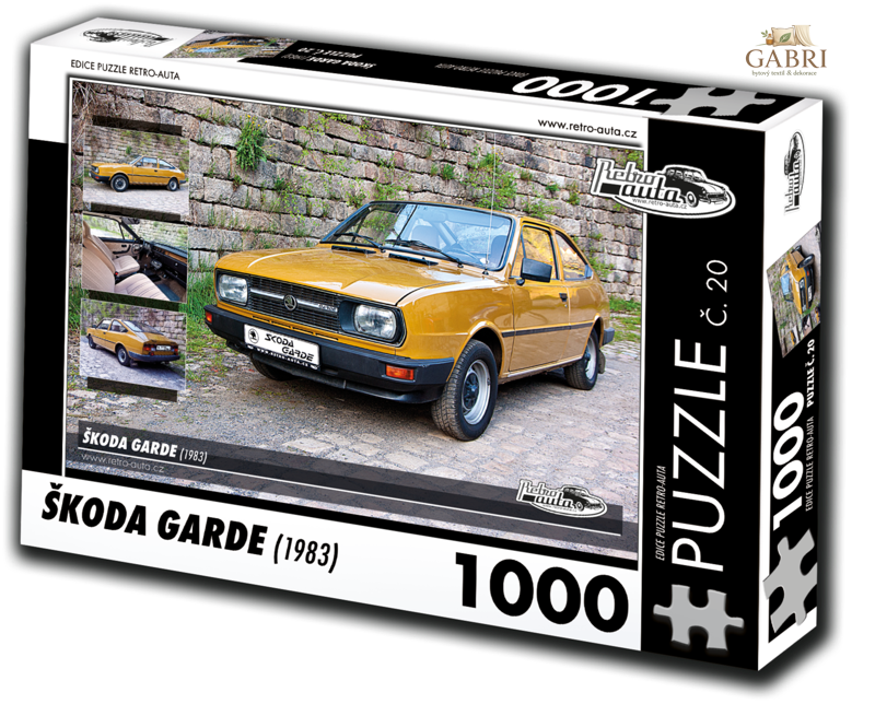 RETRO-AUTA Puzzle č. 20 Škoda Garde (1983) 1000 dílků