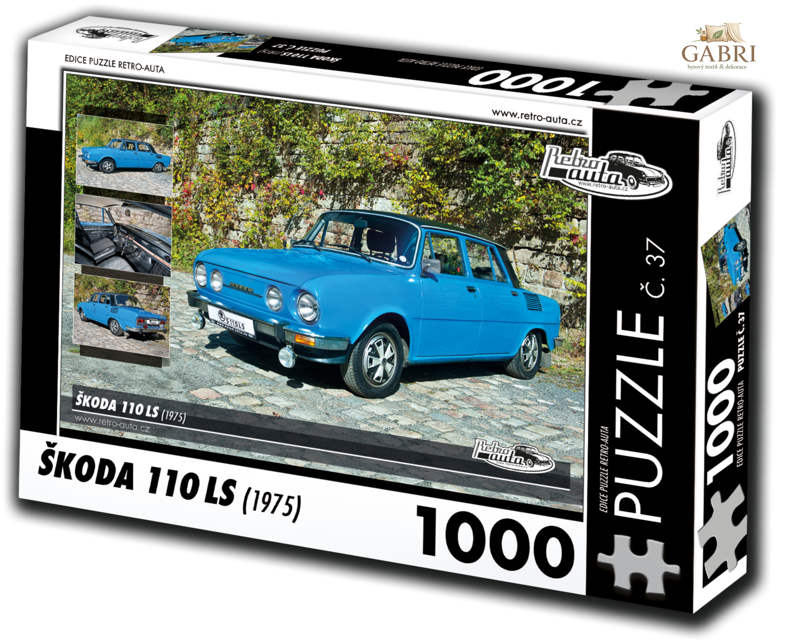 RETRO-AUTA Puzzle č. 37 Škoda 110 LS (1975) 1000 dílků