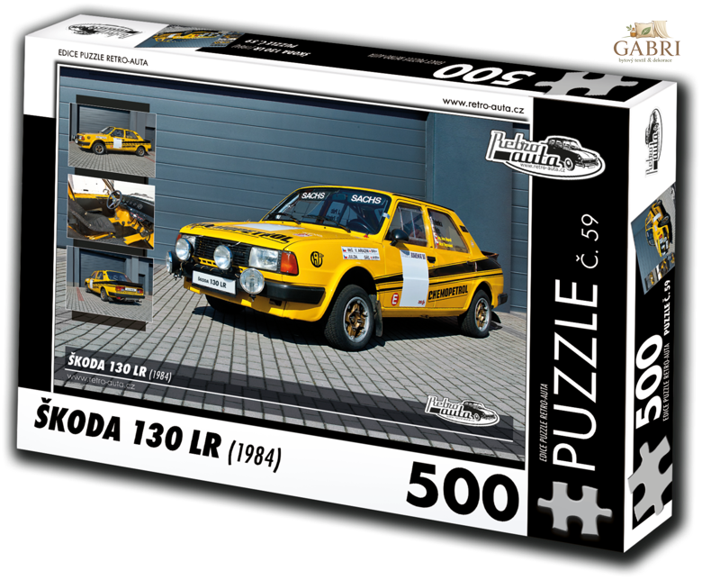 RETRO-AUTA Puzzle č. 59 Škoda 130 LR (1984) 500 dílků