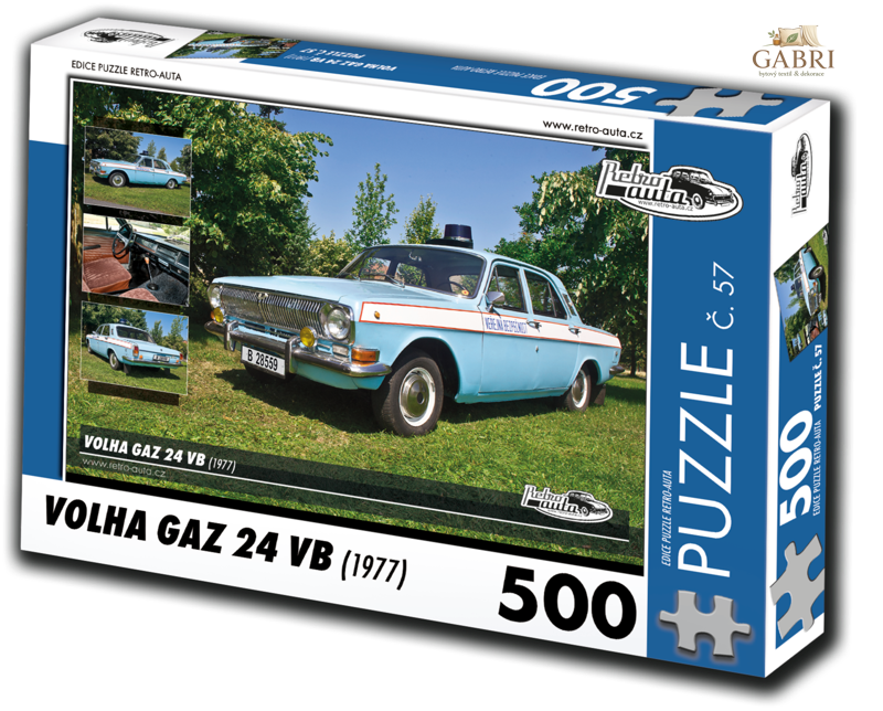 RETRO-AUTA Puzzle č. 57 Volha Gaz 24 VB (1977) 500 dílků