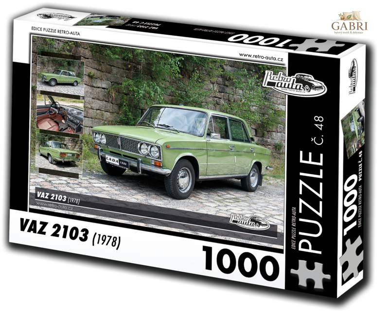 RETRO-AUTA Puzzle č. 48 Vaz 2103 (1978) 1000 dílků
