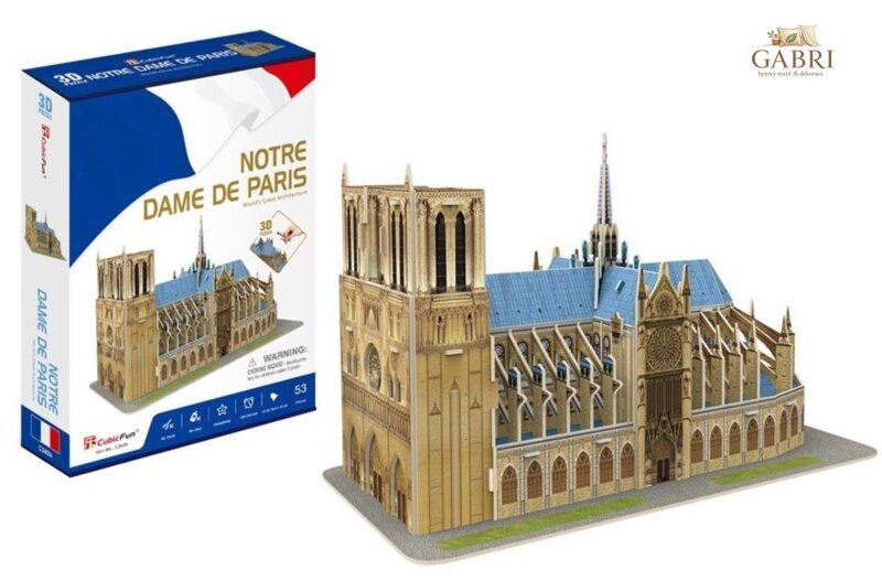 CUBICFUN 3D puzzle Katedrála Notre-Dame 53 dílků