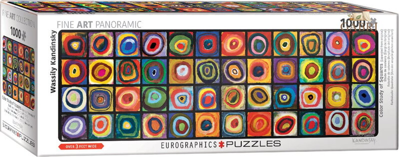 EUROGRAPHICS Panoramatické puzzle Barevná studie čtverců 1000 dílků