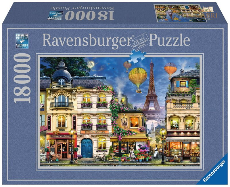 RAVENSBURGER Puzzle Procházka noční Paříží 18000 dílků