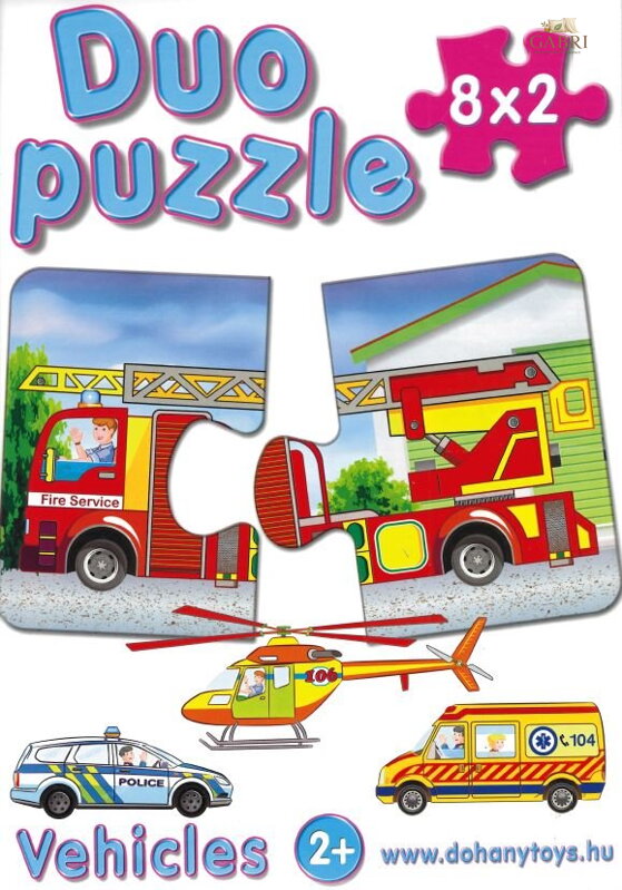 DOHÁNY Duo puzzle Dopravní prostředky 8x2 dílky