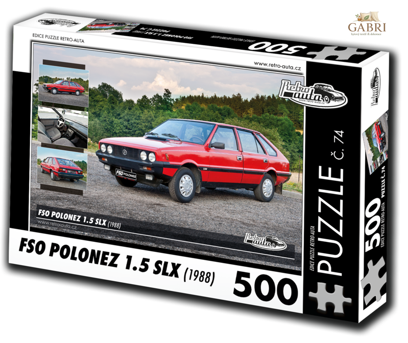 RETRO-AUTA Puzzle č. 74 FSO Polonez 1.5 SLX (1988) 500 dílků