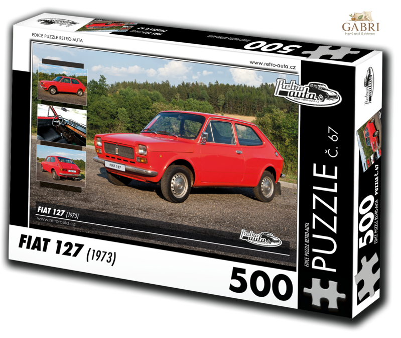 RETRO-AUTA Puzzle č. 67 Fiat 127 (1973) 500 dílků