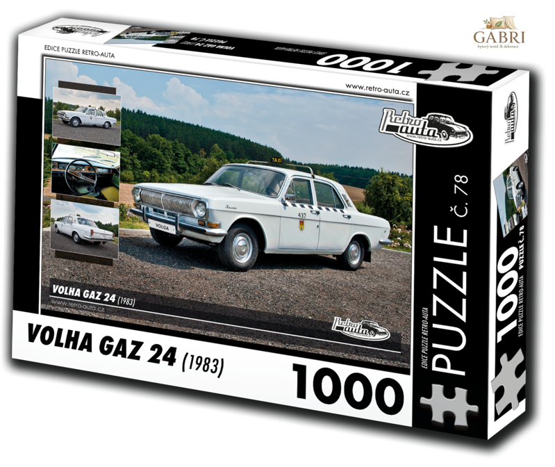 RETRO-AUTA Puzzle č. 78 Volha GAZ 24 (1983) 1000 dílků
