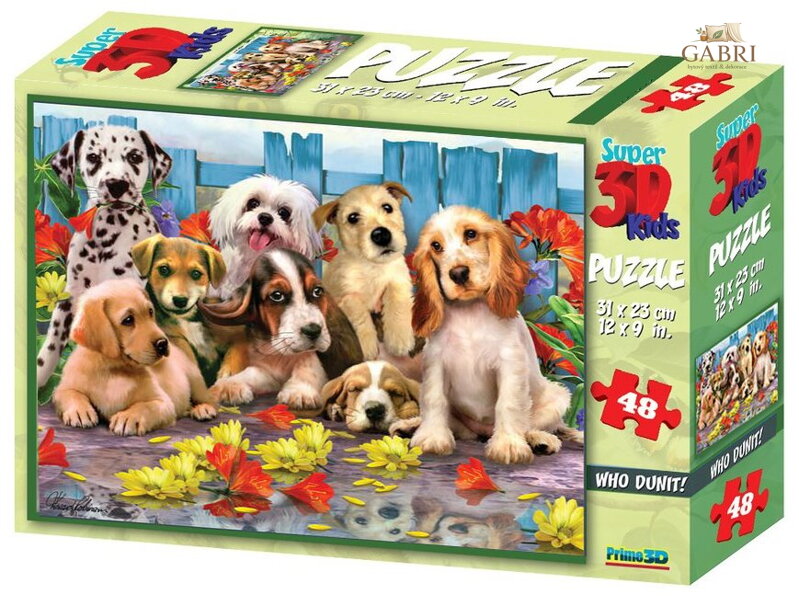 PRIME 3D Puzzle Pejsci 3D 48 dílků