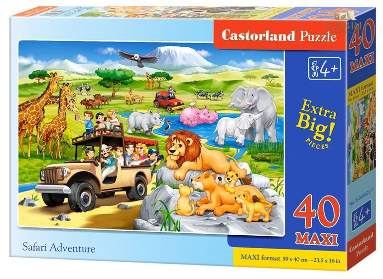 CASTORLAND Puzzle Dobrodružství na Safari MAXI 40 dílků