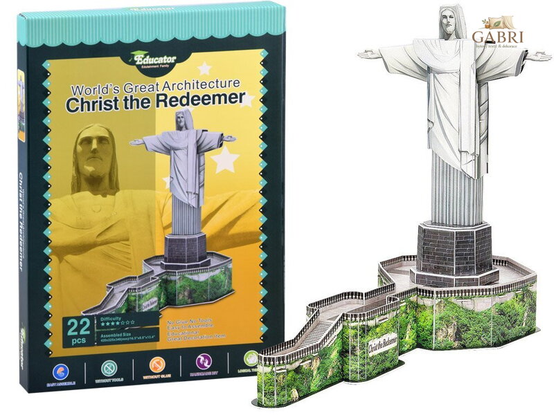 EDUCATOR 3D puzzle Socha Krista Spasitele 22 dílků