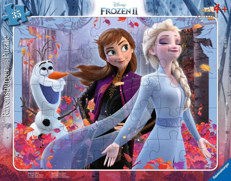 RAVENSBURGER Puzzle Ledové království 2: Kouzlo přírody 35 dílků