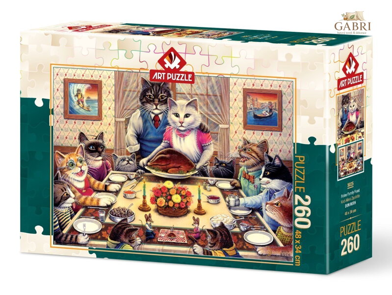ART PUZZLE Puzzle Kočičí rodina 260 dílků