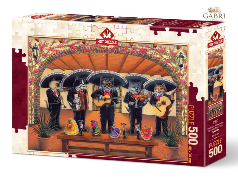 ART PUZZLE Puzzle Kočičí flamenco skupina 500 dílků