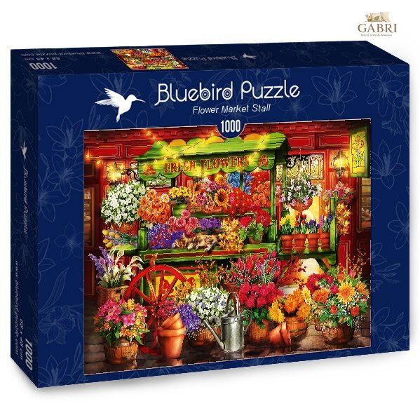BLUEBIRD Puzzle Stánek s květinami 1000 dílků