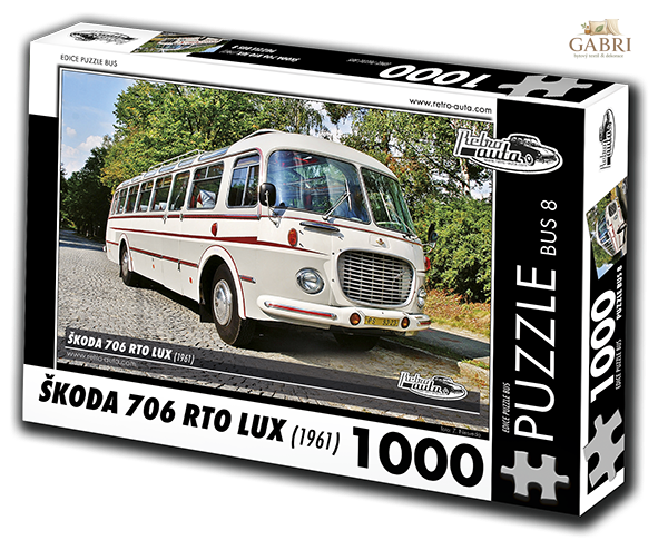 RETRO-AUTA Puzzle BUS č.8 Škoda 706 RTO LUX (1961) 1000 dílků