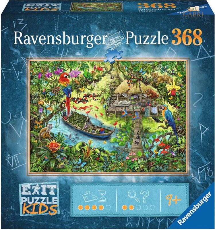 RAVENSBURGER Únikové EXIT puzzle Kids Expedice do džungle 368 dílků