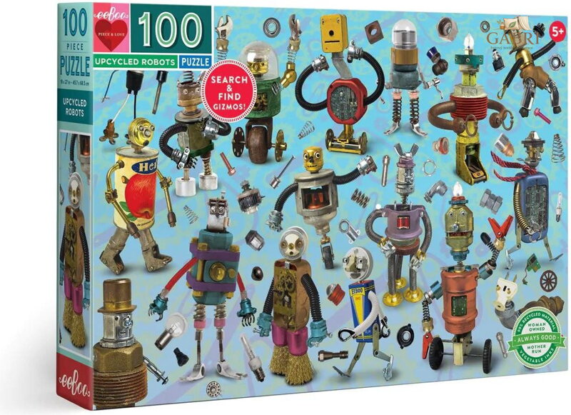 EEBOO Puzzle Roboti a součástky 100 dílků