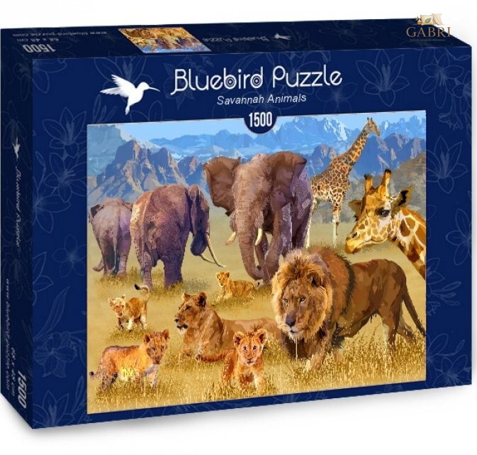 BLUEBIRD Puzzle Zvířata za savany 1500 dílků