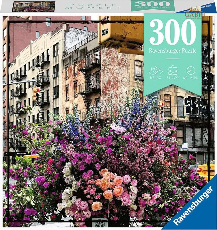 RAVENSBURGER Puzzle Moment: Květiny v New Yorku 300 dílků