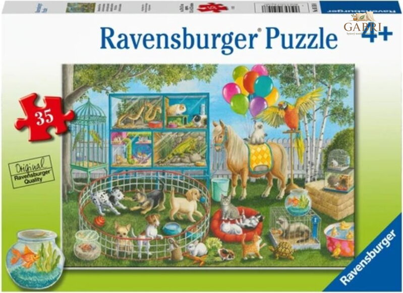 RAVENSBURGER Puzzle Zábava s domácími zvířátky 35 dílků