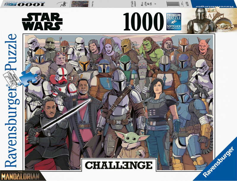 RAVENSBURGER Puzzle Challenge: Star Wars Baby Yoda 1000 dílků