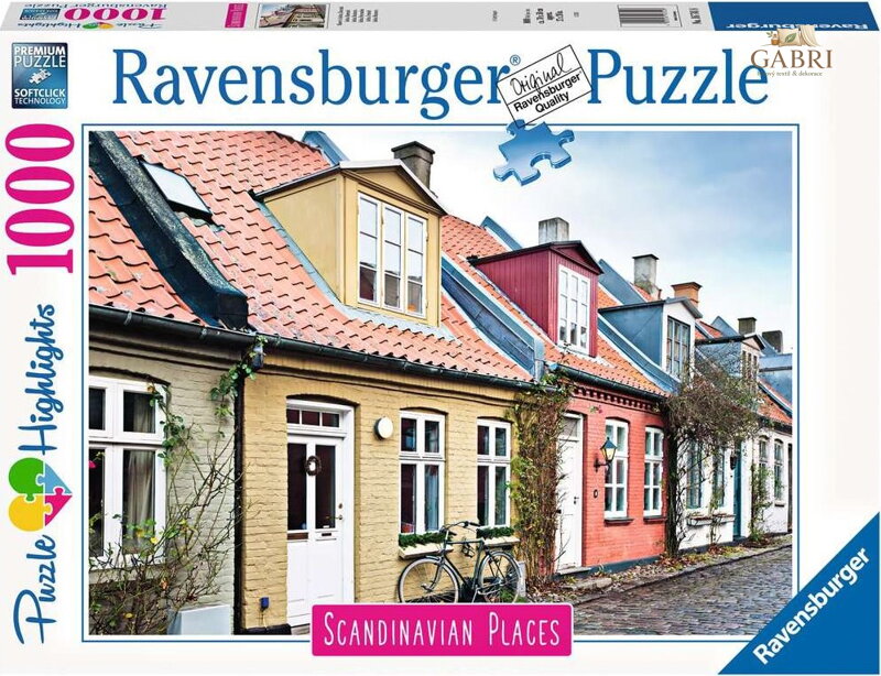 RAVENSBURGER Puzzle Domy v Aarhusu 1000 dílků